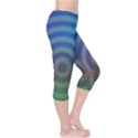 Blue Green Abstract Background Capri Leggings  View4