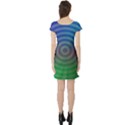 Blue Green Abstract Background Short Sleeve Skater Dress View2