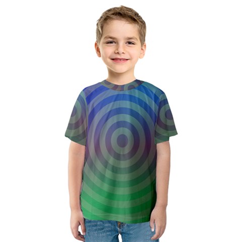 Blue Green Abstract Background Kids  Sport Mesh Tee by Nexatart