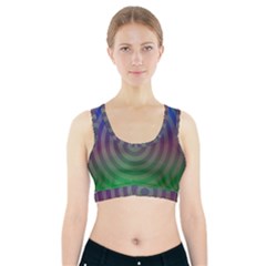 Blue Green Abstract Background Sports Bra With Pocket by Nexatart