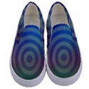 Blue Green Abstract Background Kids  Canvas Slip Ons View1