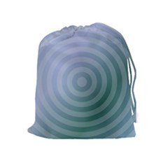 Teal Background Concentric Drawstring Pouches (extra Large) by Nexatart