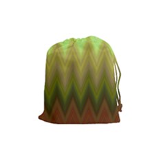 Zig Zag Chevron Classic Pattern Drawstring Pouches (medium)  by Nexatart