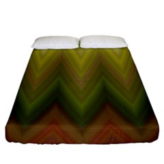 Zig Zag Chevron Classic Pattern Fitted Sheet (king Size) by Nexatart