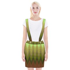 Zig Zag Chevron Classic Pattern Braces Suspender Skirt by Nexatart