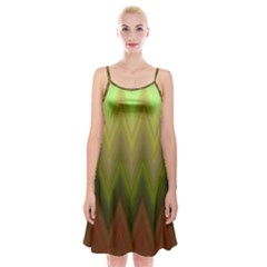 Zig Zag Chevron Classic Pattern Spaghetti Strap Velvet Dress by Nexatart