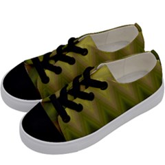 Zig Zag Chevron Classic Pattern Kids  Low Top Canvas Sneakers by Nexatart