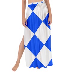 Blue White Diamonds Seamless Maxi Chiffon Tie-up Sarong