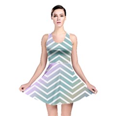 Zigzag Line Pattern Zig Zag Reversible Skater Dress by Nexatart