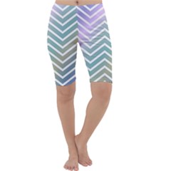 Zigzag Line Pattern Zig Zag Cropped Leggings  by Nexatart