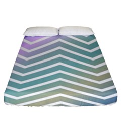 Zigzag Line Pattern Zig Zag Fitted Sheet (king Size) by Nexatart