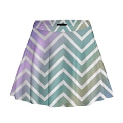 Zigzag Line Pattern Zig Zag Mini Flare Skirt by Nexatart