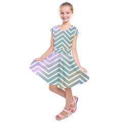 Zigzag Line Pattern Zig Zag Kids  Short Sleeve Dress by Nexatart