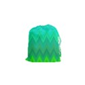 Green Zig Zag Chevron Classic Pattern Drawstring Pouches (XS)  View1