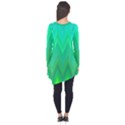 Green Zig Zag Chevron Classic Pattern Long Sleeve Tunic  View2