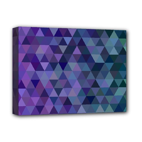 Triangle Tile Mosaic Pattern Deluxe Canvas 16  X 12   by Nexatart