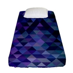 Triangle Tile Mosaic Pattern Fitted Sheet (single Size) by Nexatart