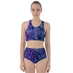 Triangle Tile Mosaic Pattern Racer Back Bikini Set