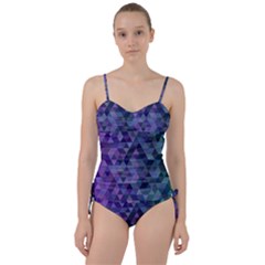 Triangle Tile Mosaic Pattern Sweetheart Tankini Set