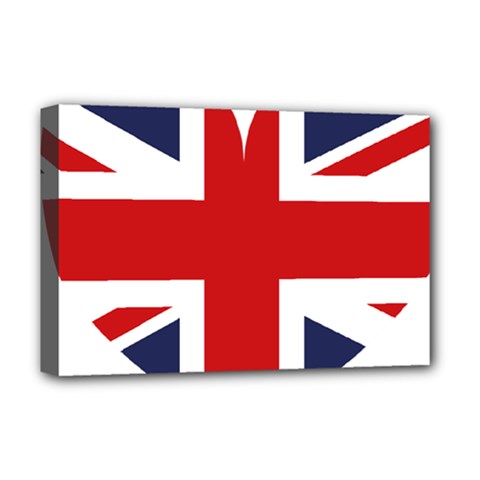 Uk Flag United Kingdom Deluxe Canvas 18  X 12   by Nexatart