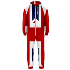 Uk Flag United Kingdom Hooded Jumpsuit (men)  by Nexatart