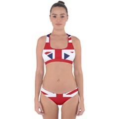 Uk Flag United Kingdom Cross Back Hipster Bikini Set by Nexatart