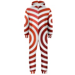 Concentric Red Rings Background Hooded Jumpsuit (men)  by Nexatart