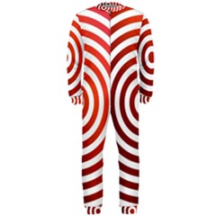 Concentric Red Rings Background Onepiece Jumpsuit (men)  by Nexatart