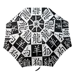 Chinese Signs Of The Zodiac Folding Umbrellas by Nexatart