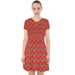 Background Retro Red Zigzag Adorable In Chiffon Dress by Nexatart