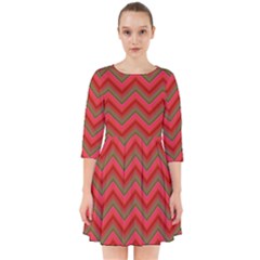 Background Retro Red Zigzag Smock Dress by Nexatart