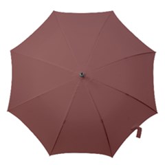 Blush Gold Coppery Pink Solid Color Hook Handle Umbrellas (medium) by PodArtist