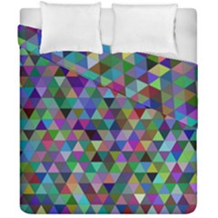 Triangle Tile Mosaic Pattern Duvet Cover Double Side (california King Size) by Nexatart