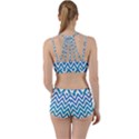 Blue Zig Zag Chevron Classic Pattern Women s Sports Set View2