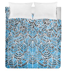 Blue Feathers  Duvet Cover Double Side (queen Size) by GabriellaDavid