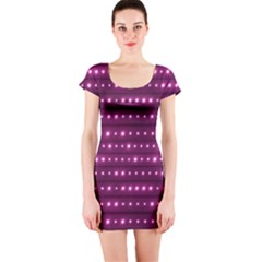 Galaxy Stripes Pattern Short Sleeve Bodycon Dress by dflcprints