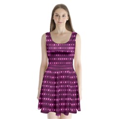 Galaxy Stripes Pattern Split Back Mini Dress  by dflcprints