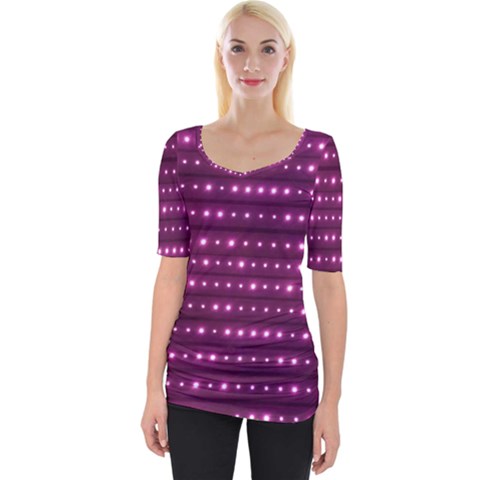 Galaxy Stripes Pattern Wide Neckline Tee by dflcprints