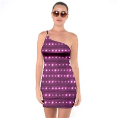 Galaxy Stripes Pattern One Soulder Bodycon Dress by dflcprints