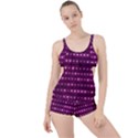 Galaxy Stripes Pattern Boyleg Tankini Set  View1