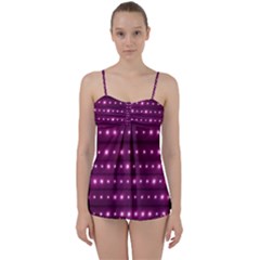 Galaxy Stripes Pattern Babydoll Tankini Set by dflcprints