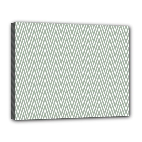 Vintage Pattern Chevron Canvas 14  X 11  by Nexatart