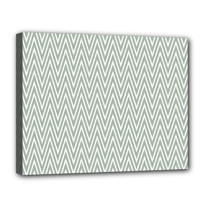 Vintage Pattern Chevron Canvas 14  x 11 