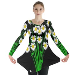 Bouquet Geese Flower Plant Blossom Long Sleeve Tunic  by Nexatart