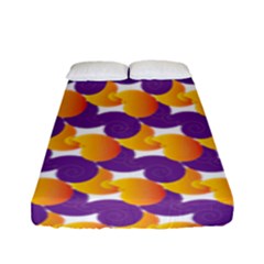 Pattern Background Purple Yellow Fitted Sheet (full/ Double Size) by Nexatart