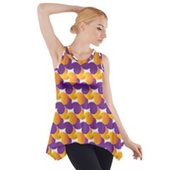 Pattern Background Purple Yellow Side Drop Tank Tunic by Nexatart