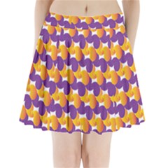 Pattern Background Purple Yellow Pleated Mini Skirt by Nexatart