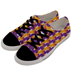 Pattern Background Purple Yellow Men s Low Top Canvas Sneakers by Nexatart