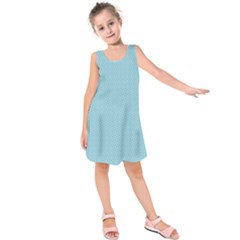 Blue Pattern Background Texture Kids  Sleeveless Dress by Nexatart