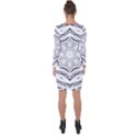 Mandala Pattern Floral Asymmetric Cut-Out Shift Dress View2